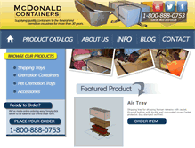 Tablet Screenshot of mcdonaldcontainers.com